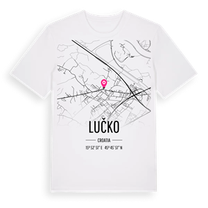 Lučko karta t-shirt – ekologisk bomull t-shirt från Pinshirt