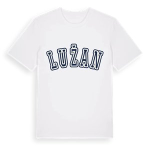 Lužan college t-shirt – ekologisk bomull t-shirt från Pinshirt