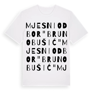 Mjesni odbor "Bruno Bušić" ordlek t-shirt – ekologisk bomull t-shirt från Pinshirt