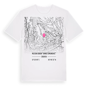 Mjesni odbor "Dinko Šimunović" karta t-shirt – ekologisk bomull t-shirt från Pinshirt