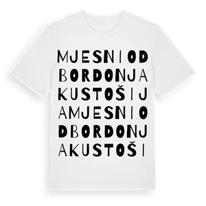 Mjesni odbor Donja Kustošija ordlek t-shirt – ekologisk bomull t-shirt från Pinshirt