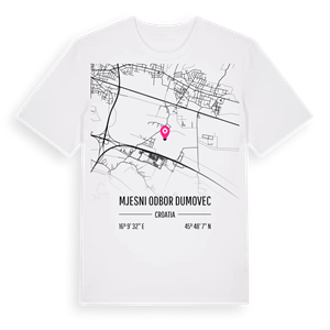 Mjesni odbor Dumovec karta t-shirt – ekologisk bomull t-shirt från Pinshirt