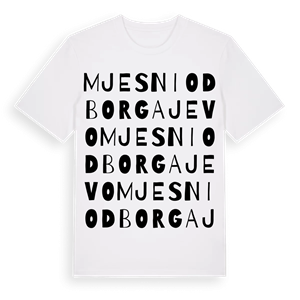 Mjesni odbor Gajevo ordlek t-shirt – ekologisk bomull t-shirt från Pinshirt