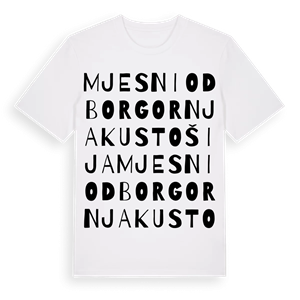 Mjesni odbor Gornja Kustošija ordlek t-shirt – ekologisk bomull t-shirt från Pinshirt