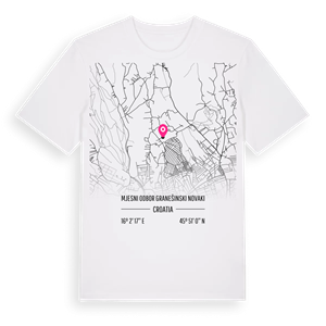Mjesni odbor Granešinski Novaki karta t-shirt – ekologisk bomull t-shirt från Pinshirt