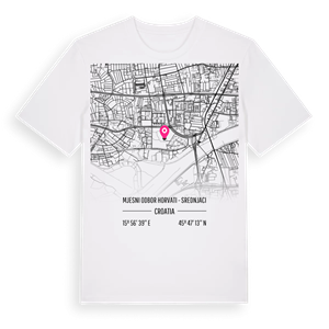 Mjesni odbor Horvati - Srednjaci karta t-shirt – ekologisk bomull t-shirt från Pinshirt