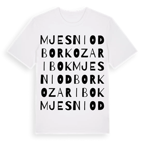 Mjesni odbor Kozari bok ordlek t-shirt – ekologisk bomull t-shirt från Pinshirt