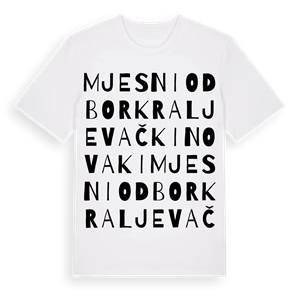 Mjesni odbor Kraljevački Novaki ordlek t-shirt – ekologisk bomull t-shirt från Pinshirt