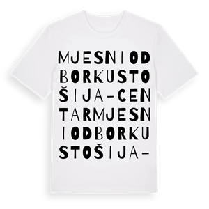 Mjesni odbor Kustošija - centar ordlek t-shirt – ekologisk bomull t-shirt från Pinshirt