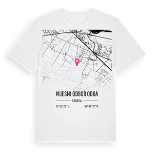 Mjesni odbor Odra karta t-shirt – ekologisk bomull t-shirt från Pinshirt