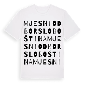 Mjesni odbor Sloboština ordlek t-shirt – ekologisk bomull t-shirt från Pinshirt