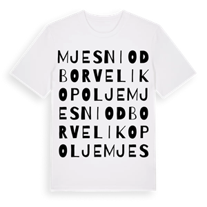 Mjesni odbor Veliko Polje ordlek t-shirt – ekologisk bomull t-shirt från Pinshirt
