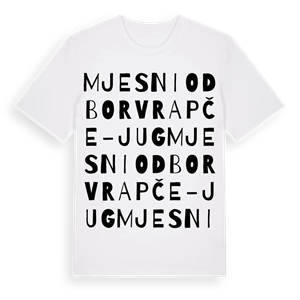 Mjesni odbor Vrapče - jug ordlek t-shirt – ekologisk bomull t-shirt från Pinshirt