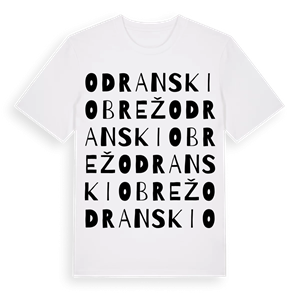 Odranski Obrež ordlek t-shirt – ekologisk bomull t-shirt från Pinshirt