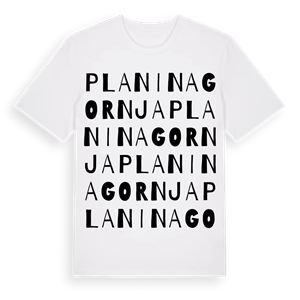 Planina Gornja ordlek t-shirt – ekologisk bomull t-shirt från Pinshirt