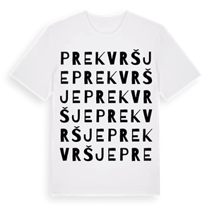 Prekvršje ordlek t-shirt – ekologisk bomull t-shirt från Pinshirt