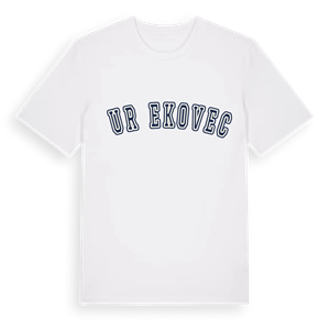 Đurđekovec college t-shirt – ekologisk bomull t-shirt från Pinshirt