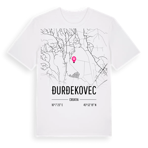 Đurđekovec karta t-shirt – ekologisk bomull t-shirt från Pinshirt