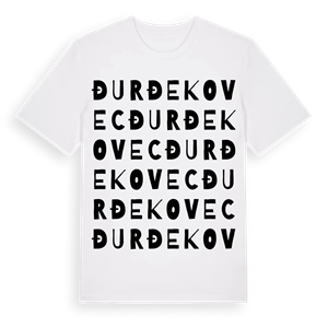 Đurđekovec ordlek t-shirt – ekologisk bomull t-shirt från Pinshirt