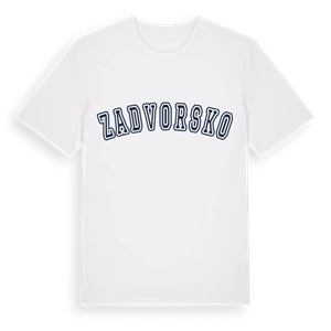 Zadvorsko college t-shirt – ekologisk bomull t-shirt från Pinshirt