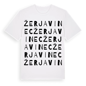 Žerjavinec ordlek t-shirt – ekologisk bomull t-shirt från Pinshirt