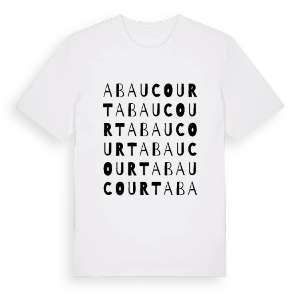 Abaucourt ordlek t-shirt – ekologisk bomull t-shirt från Pinshirt
