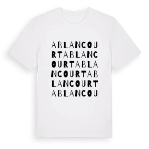 Ablancourt ordlek t-shirt – ekologisk bomull t-shirt från Pinshirt