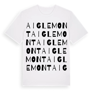 Aiglemont ordlek t-shirt – ekologisk bomull t-shirt från Pinshirt