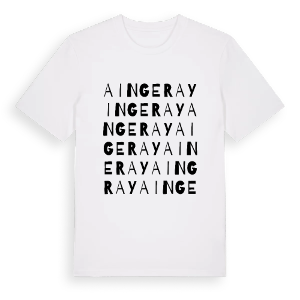Aingeray ordlek t-shirt – ekologisk bomull t-shirt från Pinshirt