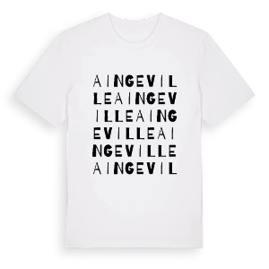 Aingeville ordlek t-shirt – ekologisk bomull t-shirt från Pinshirt
