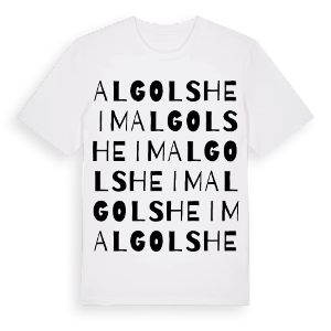 Algolsheim ordlek t-shirt – ekologisk bomull t-shirt från Pinshirt