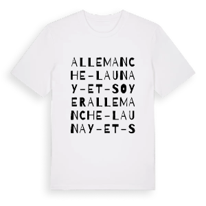 Allemanche-Launay-et-Soyer ordlek t-shirt – ekologisk bomull t-shirt från Pinshirt