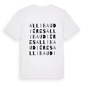 Allibaudières ordlek t-shirt – ekologisk bomull t-shirt från Pinshirt