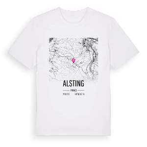 Alsting karta t-shirt – ekologisk bomull t-shirt från Pinshirt
