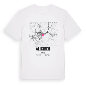 Altkirch karta t-shirt – ekologisk bomull t-shirt från Pinshirt