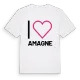 Jag älskar Amagne t-shirt stort tryck