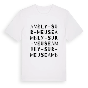 Ambly-sur-Meuse ordlek t-shirt – ekologisk bomull t-shirt från Pinshirt