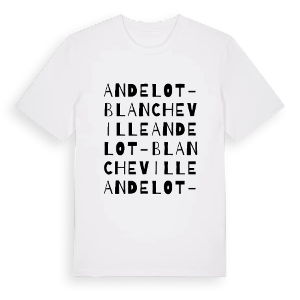 Andelot-Blancheville ordlek t-shirt – ekologisk bomull t-shirt från Pinshirt