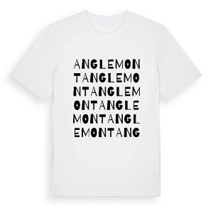 Anglemont ordlek t-shirt – ekologisk bomull t-shirt från Pinshirt