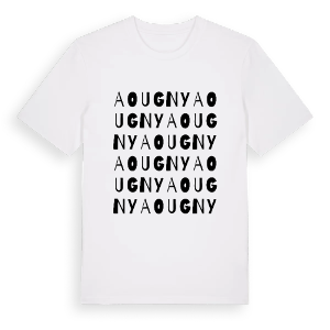 Aougny ordlek t-shirt – ekologisk bomull t-shirt från Pinshirt
