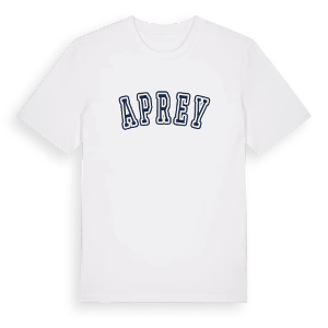 Aprey college t-shirt – ekologisk bomull t-shirt från Pinshirt