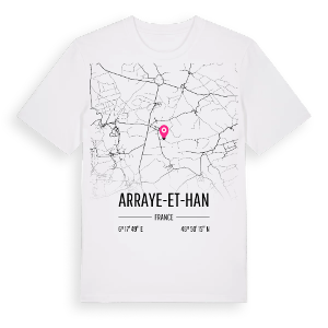 Arraye-et-Han karta t-shirt – ekologisk bomull t-shirt från Pinshirt