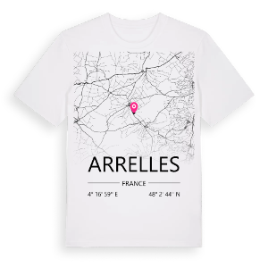 Arrelles karta t-shirt – ekologisk bomull t-shirt från Pinshirt
