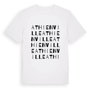 Athienville ordlek t-shirt – ekologisk bomull t-shirt från Pinshirt
