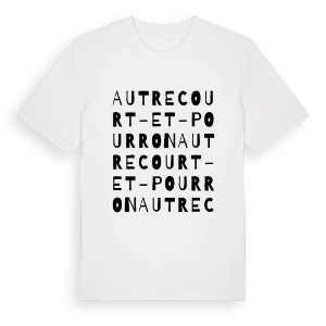 Autrecourt-et-Pourron ordlek t-shirt – ekologisk bomull t-shirt från Pinshirt