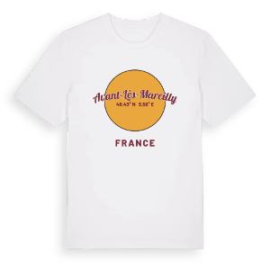 Avant-lès-Marcilly cirkel t-shirt – ekologisk bomull t-shirt från Pinshirt