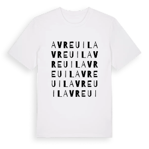 Avreuil ordlek t-shirt – ekologisk bomull t-shirt från Pinshirt