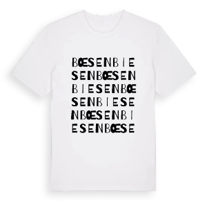 Bœsenbiesen ordlek t-shirt – ekologisk bomull t-shirt från Pinshirt