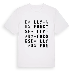 Bailly-aux-Forges ordlek t-shirt – ekologisk bomull t-shirt från Pinshirt
