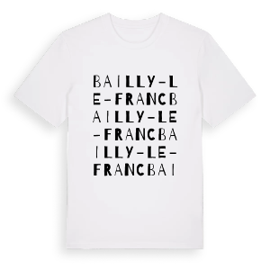 Bailly-le-Franc ordlek t-shirt – ekologisk bomull t-shirt från Pinshirt